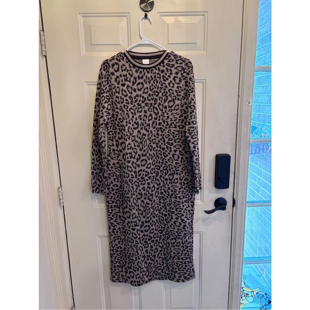 H&M Leopard Print Maxi Knit Dress - Brown - Picture 6 of 7